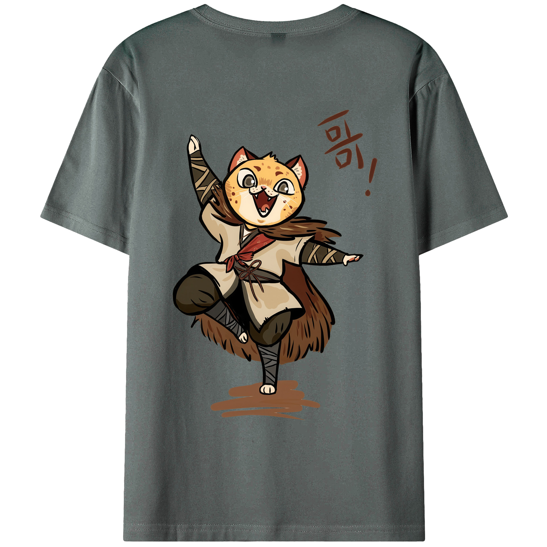 （画像用） Ne Zha 2 ナタ 魔童の大暴れ 綿100％ メンズ半袖Tシャツ（バックプリント） 通気性